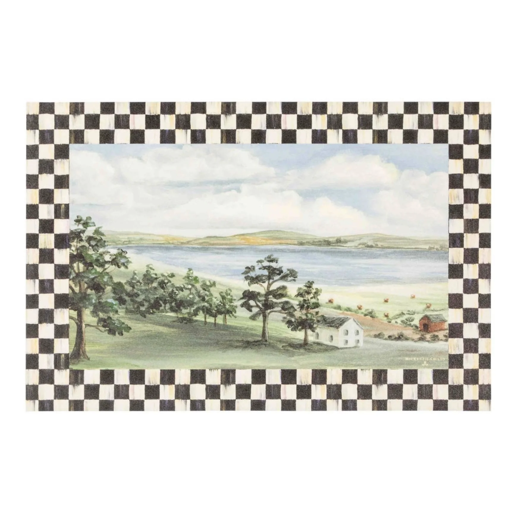 【新品・タグ付き】MACKENZiE-CHiLDS  CHECKラグ 新品・タグ付き】MACKENZiE-CHiLDS CHECKラグ 新品・タグ付き